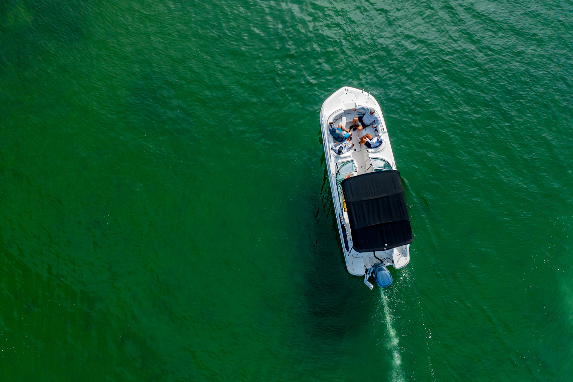 boat top down view